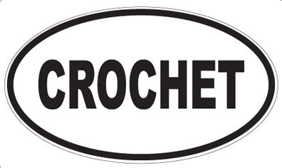 CROCHET - Oval Sticker