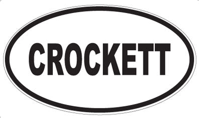 CROCKETT - Oval Magnet
