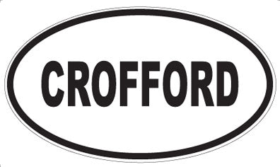CROFFORD - Oval Sticker