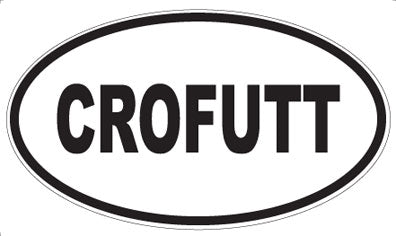 CROFUTT - Oval Magnet