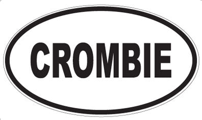 CROMBIE - Oval Sticker