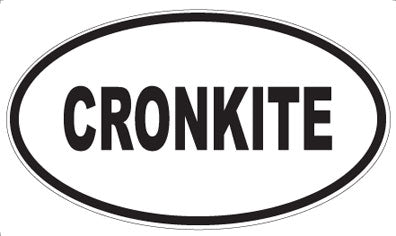 CRONKITE - Oval Sticker