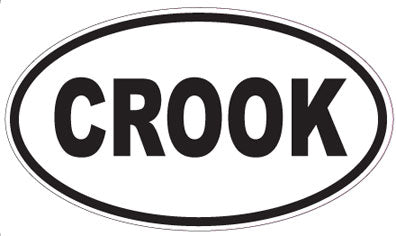 CROOK - Oval Sticker