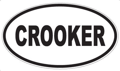 CROOKER - Oval Sticker