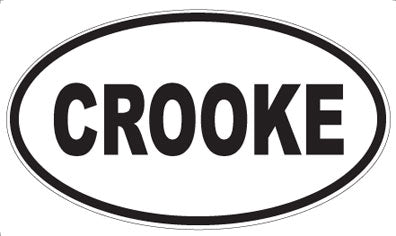 CROOKE - Oval Magnet