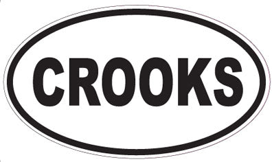 CROOKS - Oval Sticker