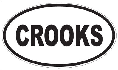 CROOKS - Oval Magnet
