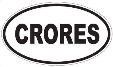 CRORES - Oval Sticker