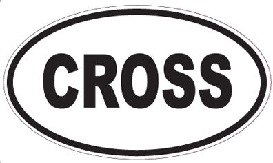 CROSS - Oval Sticker