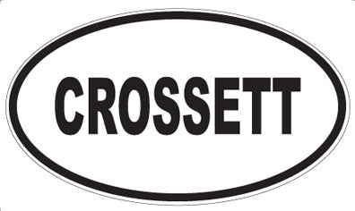 CROSSETT - Oval Sticker