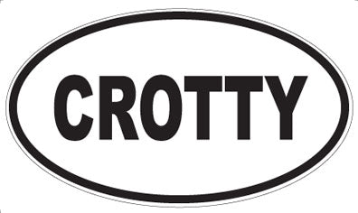 CROTTY - Oval Sticker