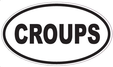 CROUPS - Oval Sticker