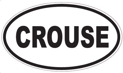 CROUSE - Oval Sticker