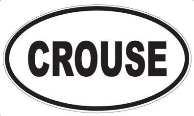 CROUSE - Oval Magnet