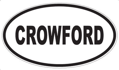 CROWFORD - Oval Magnet