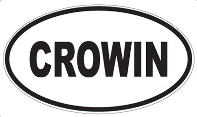 CROWIN - Oval Sticker