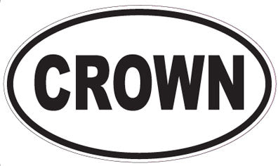 CROWN - Oval Sticker