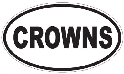 CROWNS - Oval Sticker