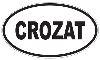 CROZAT - Oval Sticker