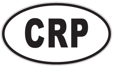 CRP - 3 Letter Initials Oval Sticker