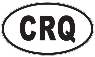 CRQ - 3 Letter Initials Oval Sticker
