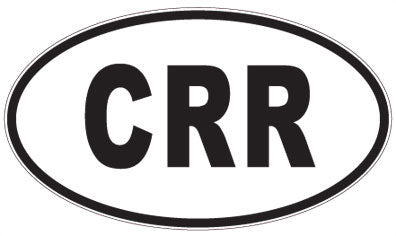 CRR - 3 Letter Initials Oval Sticker