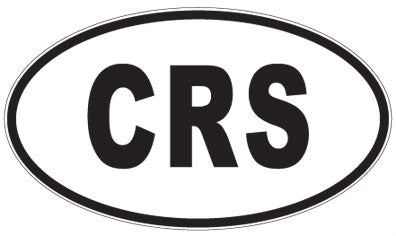CRS - 3 Letter Initials Oval Sticker