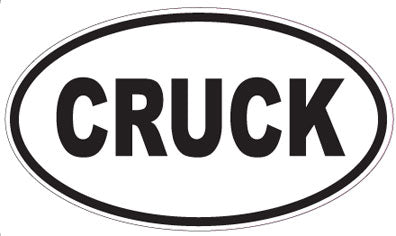 CRUCK - Oval Sticker