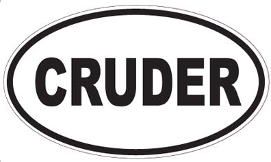 CRUDER - Oval Sticker