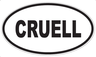 CRUELL - Oval Magnet