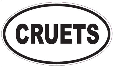 CRUETS - Oval Sticker