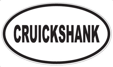 CRUICKSHANK - Oval Sticker