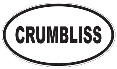 CRUMBLISS - Oval Sticker