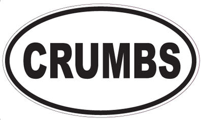 CRUMBS - Oval Sticker