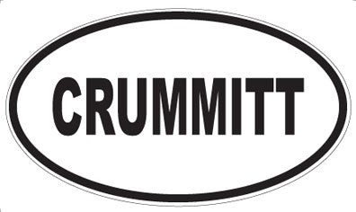 CRUMMITT - Oval Magnet
