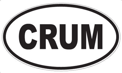 CRUM - Oval Magnet