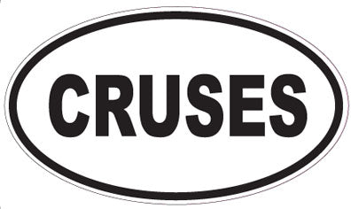 CRUSES - Oval Sticker