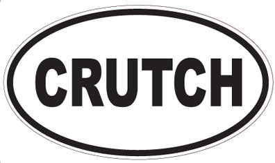 CRUTCH - Oval Sticker
