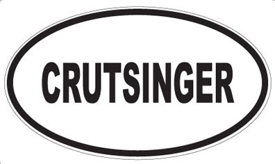 CRUTSINGER - Oval Sticker