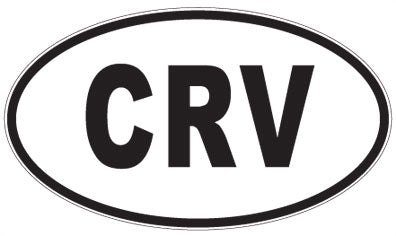 CRV - 3 Letter Initials Oval Sticker