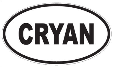 CRYAN - Oval Sticker