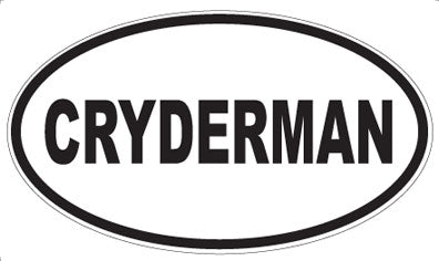 CRYDERMAN - Oval Sticker
