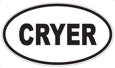 CRYER - Oval Sticker