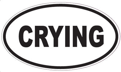 CRYING - Oval Sticker