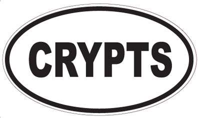 CRYPTS - Oval Sticker