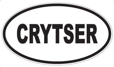 CRYTSER - Oval Sticker