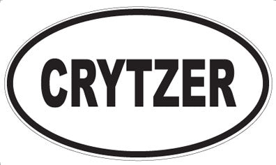 CRYTZER - Oval Sticker