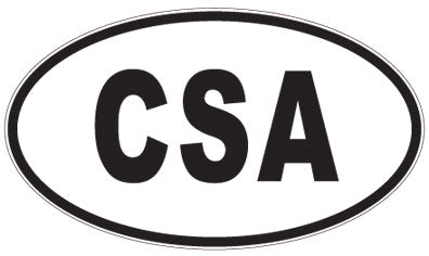 CSA - 3 Letter Initials Oval Sticker