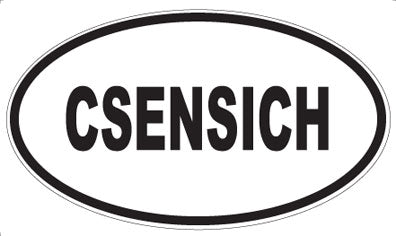 CSENSICH - Oval Sticker
