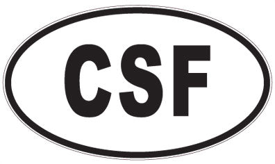 CSF - 3 Letter Initials Oval Sticker